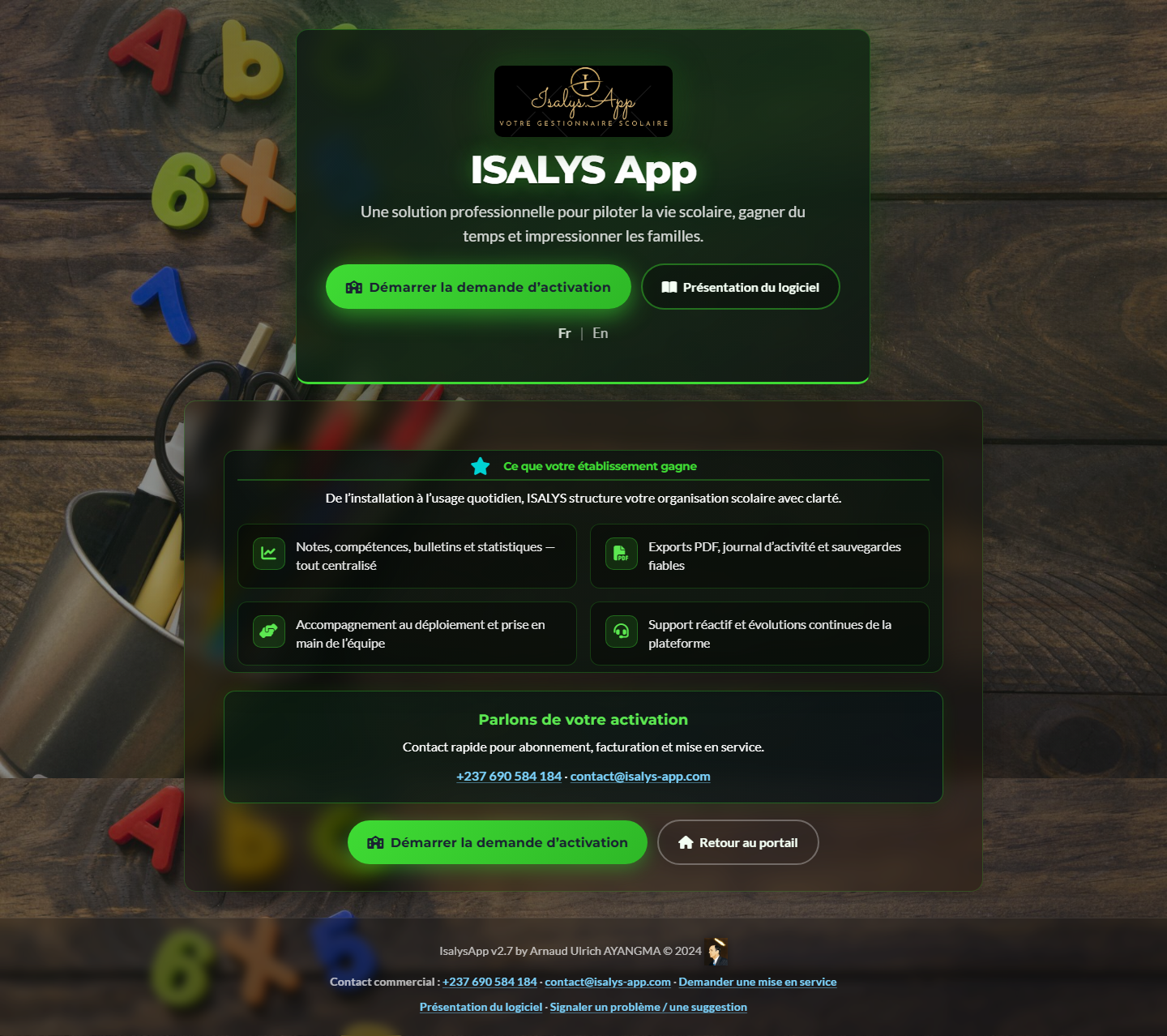 Offre établissement ISALYS
