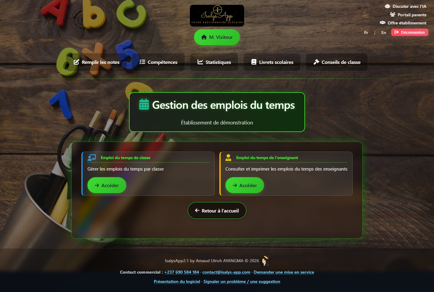 Emploi du temps