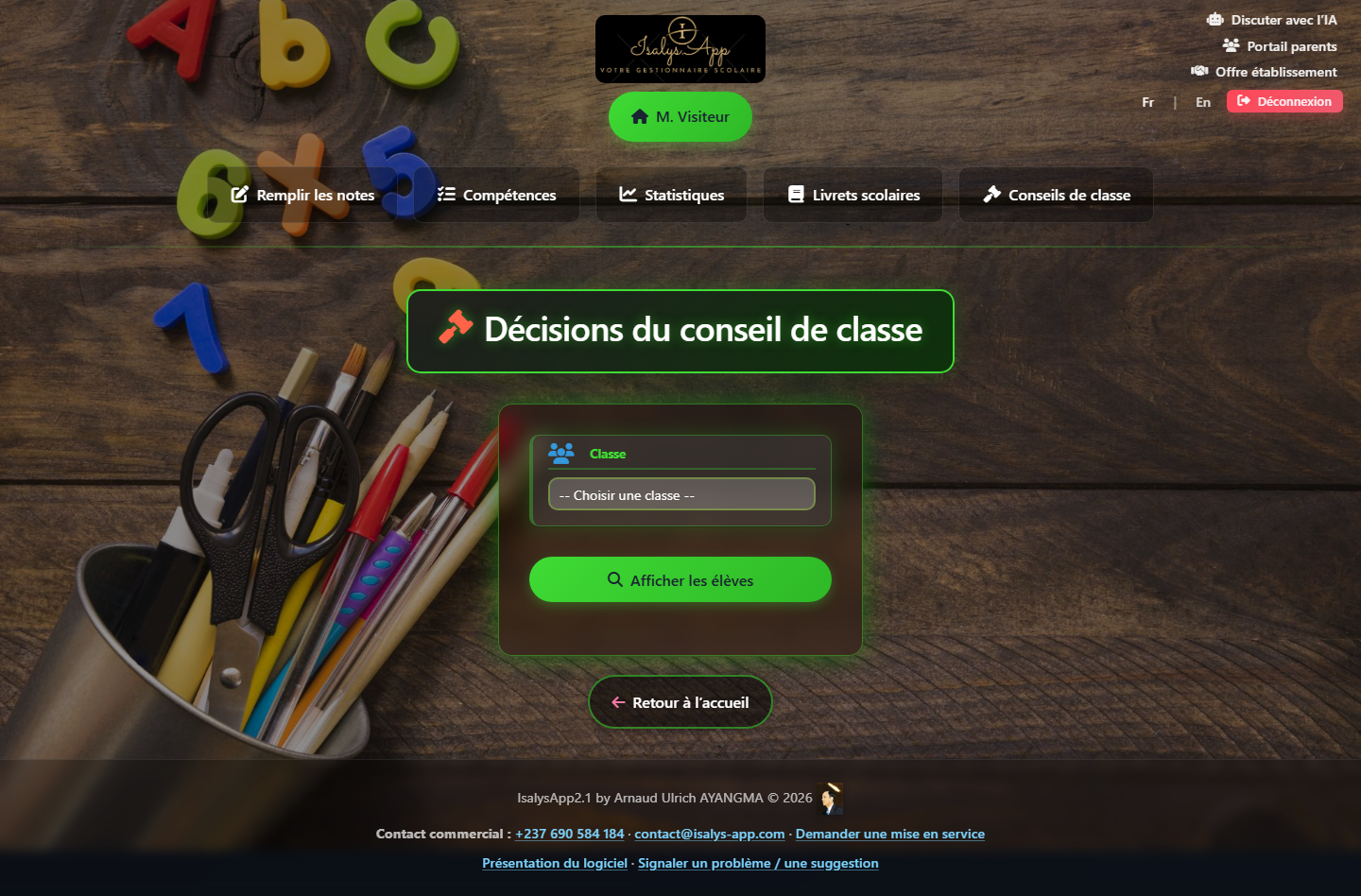 Conseil de classe / décisions